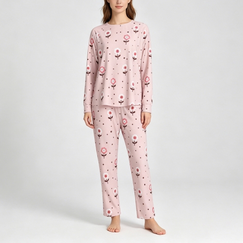 Women's Raglan Long Sleeve Pajama Set