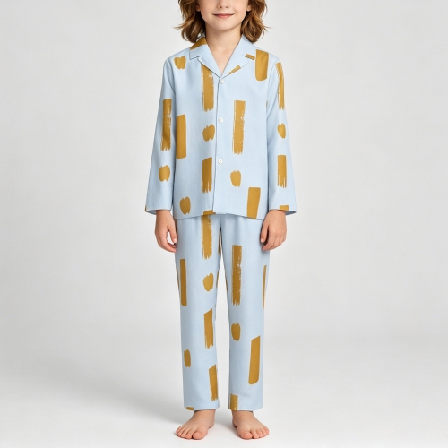 Long Kids' Pajamas without Pockets and Cuffs