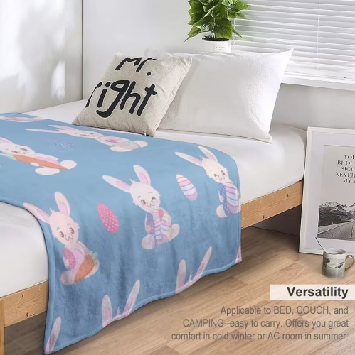 Custom Flannel Blanket 50" × 60" ( Double-Sided Print )