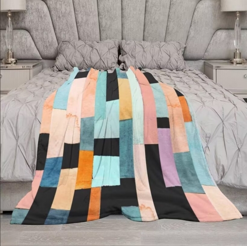 Custom Flannel Blanket 40" × 50" ( Double-Sided Print )