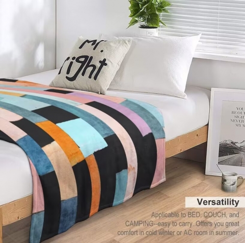 Custom Flannel Blanket 40" × 50" ( Double-Sided Print )