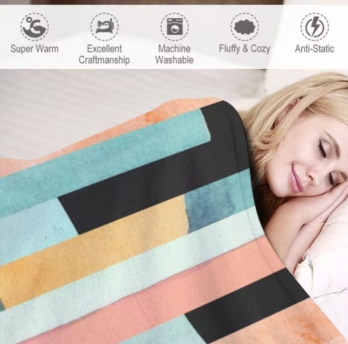 Custom Flannel Blanket 40" × 50" ( Double-Sided Print )