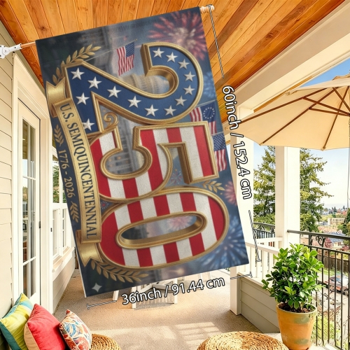 Cotton Linen House Flag 36" x 60" (Two Sides) | Ships from USA