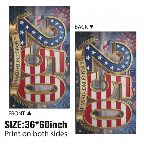 Cotton Linen House Flag 36" x 60" (Two Sides) | Ships from USA