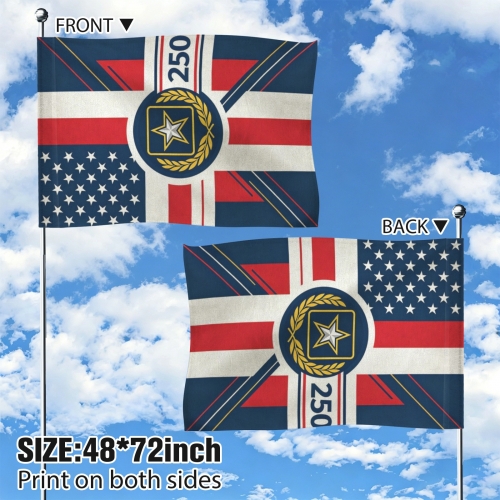 Cotton Linen House Flag 48" x 72" (Two Sides) | Ships from USA