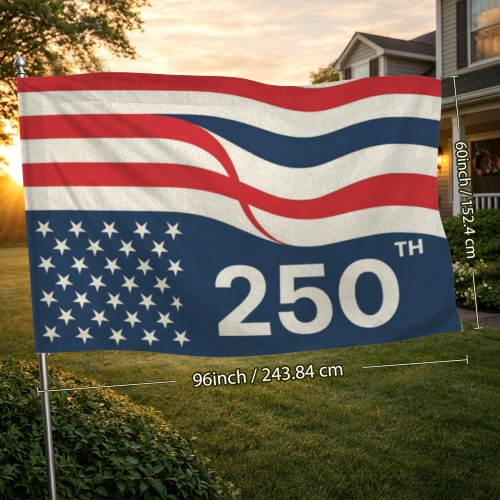 Cotton Linen House Flag 60" x 96" (Two Sides) | Ships from USA