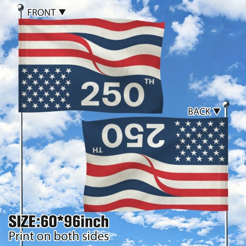 Cotton Linen House Flag 60" x 96" (Two Sides) | Ships from USA
