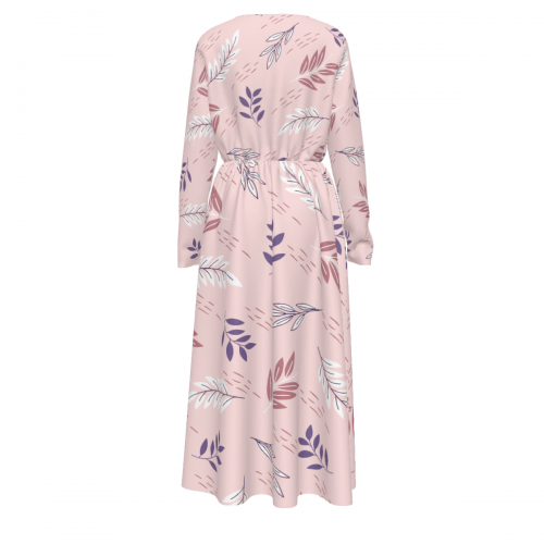 Women's Long-sleeved V-neck Dress