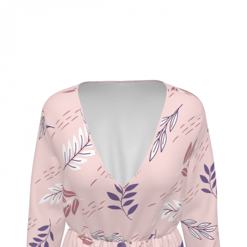 Women's Long-sleeved V-neck Dress