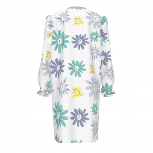 Women's Round Neck Puff Sleeve Long Sleeve Dress