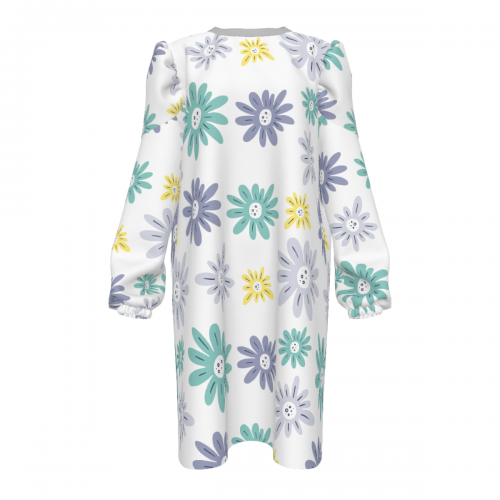 Women's Round Neck Puff Sleeve Long Sleeve Dress