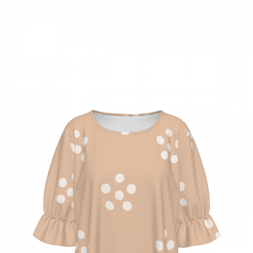 Women's Ruffle Hem Crew Neck Dress