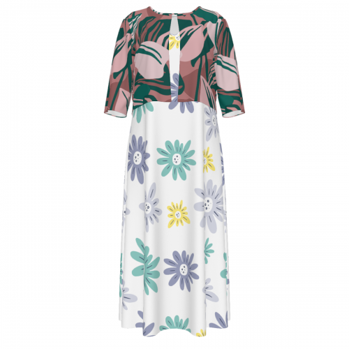Women's Cardigan & Maxi Dress Two-Piece Set