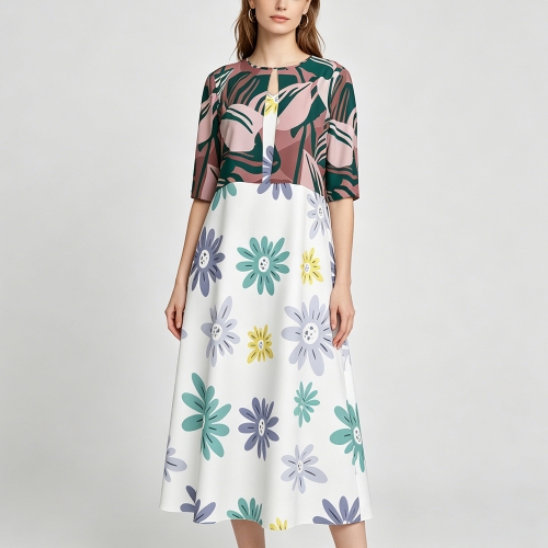 Women's Cardigan & Maxi Dress Two-Piece Set