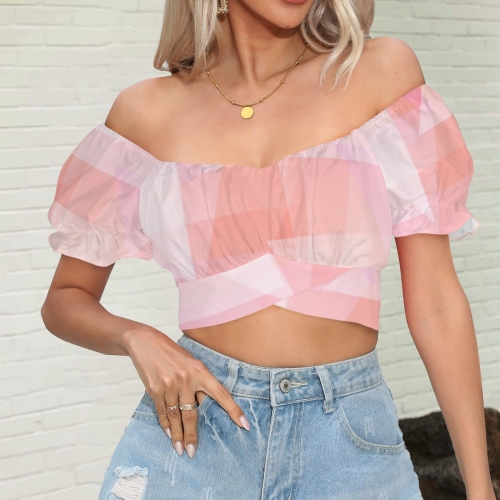 Women's Ruffle Sleeve Tie Back Top