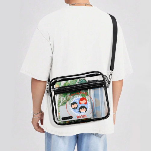 2-Piece Clear Satchel Bag Set