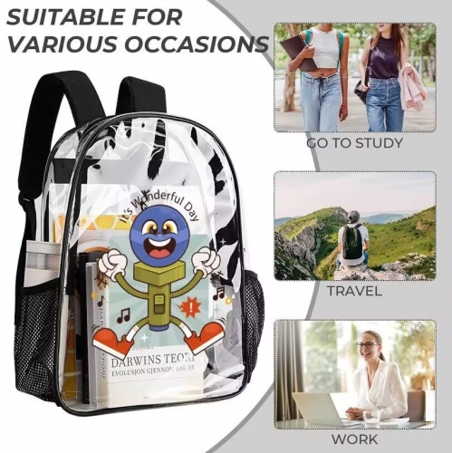 3-Piece Clear Backpack Set