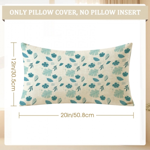 Linen Pillow Case 20" x 12" (One Side) | Ships from USA