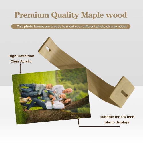 Maple Holder Acrylic Photo Frame 4" x 6" | Ships from USA