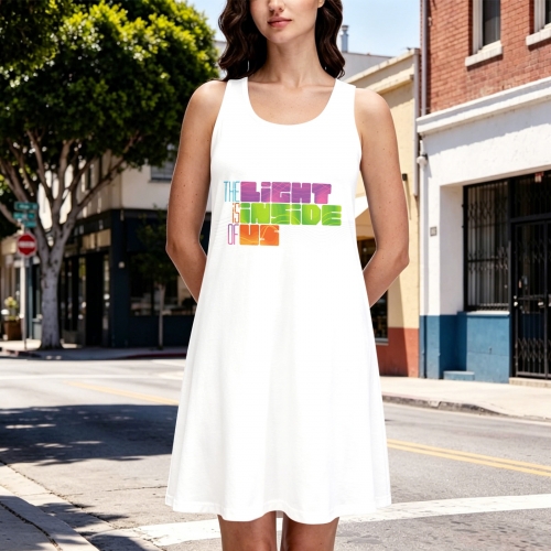Women's Racerback Tank Dress (Front Print) | Ships from USA