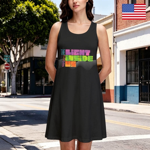Women's Racerback Tank Dress (Front Print) | Ships from USA