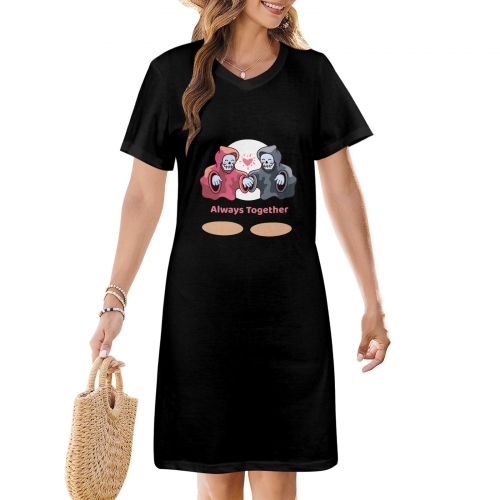 Women's T-Shirt Dress (Front Print)  | Ships from USA