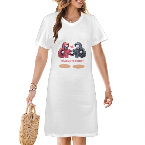 Women's T-Shirt Dress (Front Print)  | Ships from USA