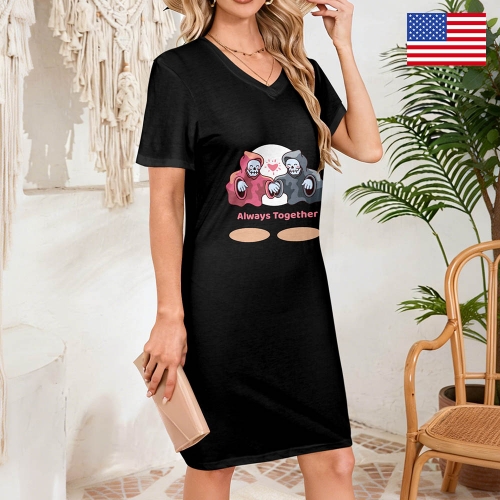 Women's T-Shirt Dress (Front Print)  | Ships from USA