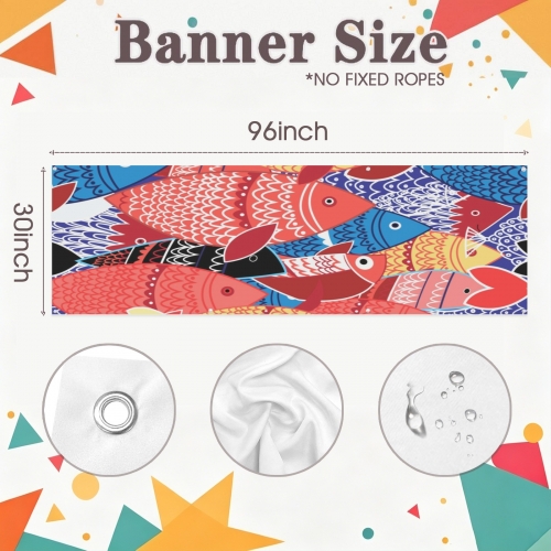 Festival Banner 96" x 30" | Ships from USA