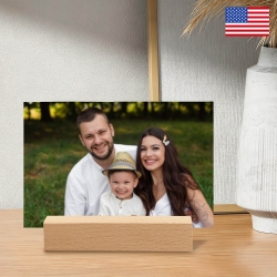 Acrylic Photo Stand 6" x 4"（10cm Square Base）| Ships from USA
