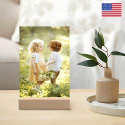 Acrylic Photo Stand 4" x 6"（10cm Square Base）| Ships from USA