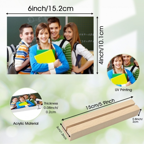 Acrylic Photo Stand 6" x 4" （15cm Square Base） | Ships from USA