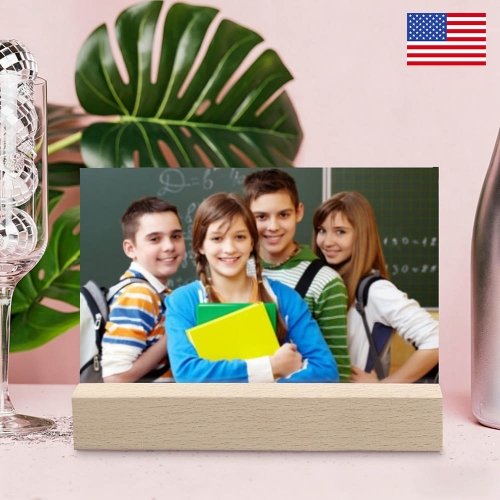 Acrylic Photo Stand 6" x 4" （15cm Square Base） | Ships from USA
