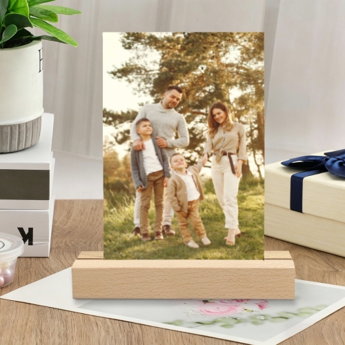 Acrylic Photo Stand 4" x 6" （15cm Square Base） | Ships from USA