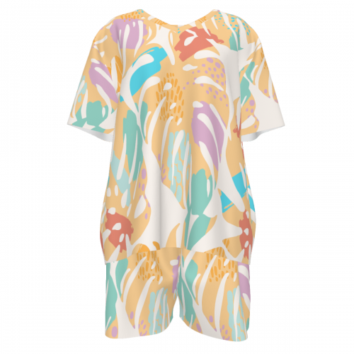 Women's V-Neck Short Sleeve Pajama Set