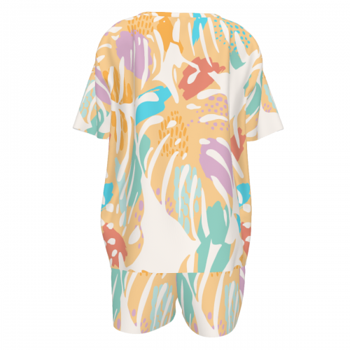 Women's V-Neck Short Sleeve Pajama Set