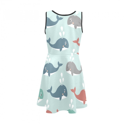 Girls' Sleeveless Sundress（Model D56）| Ships from USA