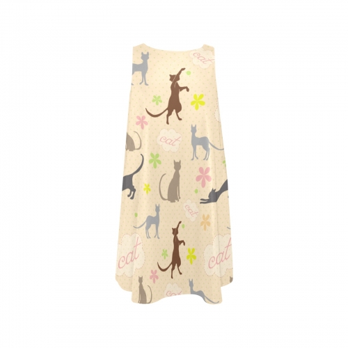 Sleeveless A-Line Pocket Dress （Model D57）| Ships from USA