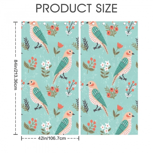 Grommet Curtain (Set of 2) 42" x 84" | Ships from USA