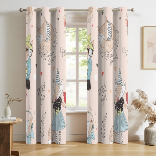Grommet Curtain (Set of 2) 52" x 84" | Ships from USA