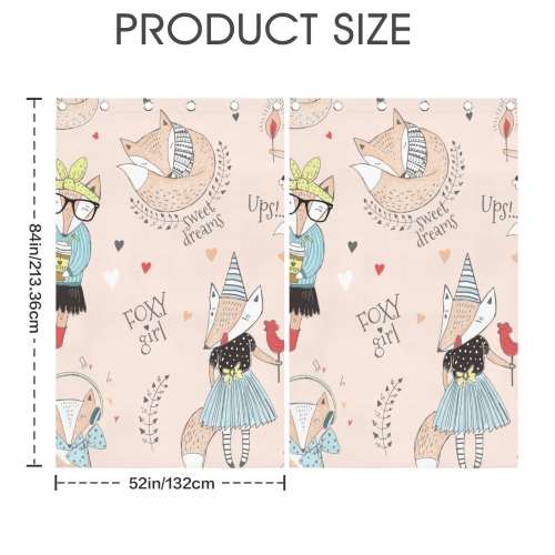 Grommet Curtain (Set of 2) 52" x 84" | Ships from USA