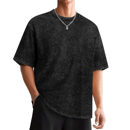 Vintage Washed Cotton T-Shirt (Back Print) | Ships from USA