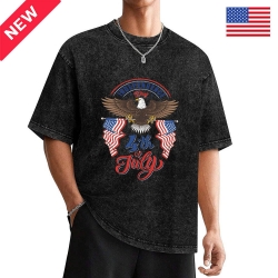 Vintage Washed Cotton T-Shirt (Front Print) | Ships from USA