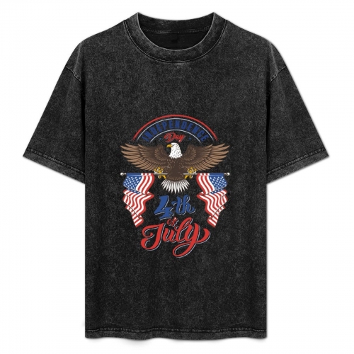 Vintage Washed Cotton T-Shirt (Front Print) | Ships from USA