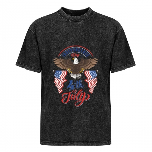 Vintage Washed Cotton T-Shirt (Front Print) | Ships from USA