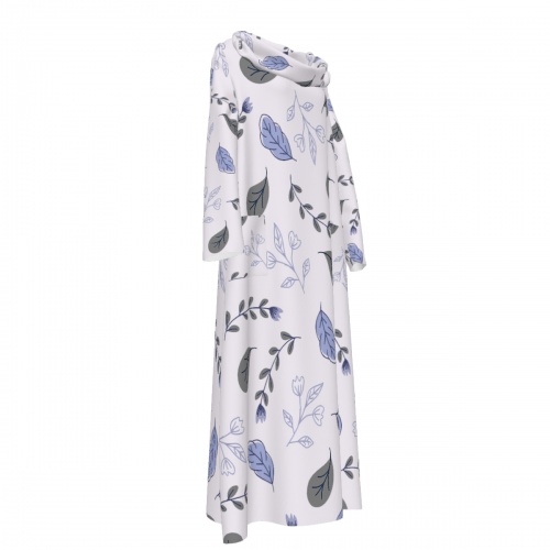 Women's Casual Cowl Neck Long Sleeve Dress With Pockets