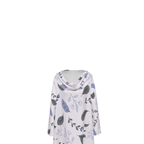 Women's Casual Cowl Neck Long Sleeve Dress With Pockets