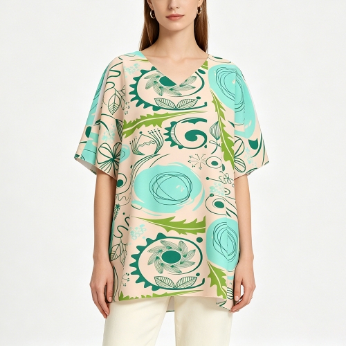 Women's Sexy Cold Shoulder V-Neck Shirt