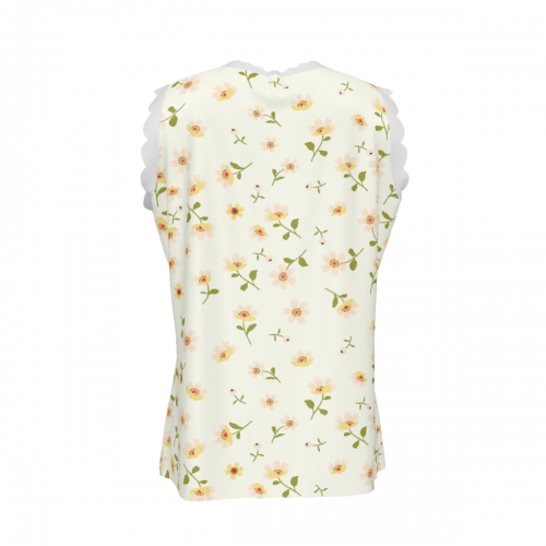 Women's  Lace Trim V-Neck Tank Top