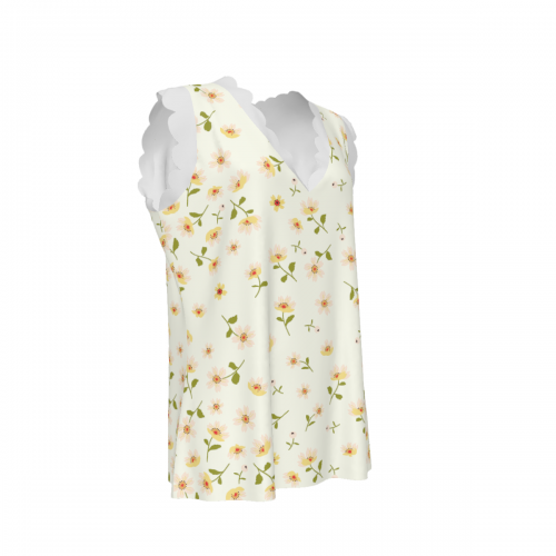 Women's  Lace Trim V-Neck Tank Top